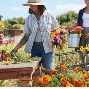 Duluth Trading Company Artisan Hemp Untucked camp shirt Sz M